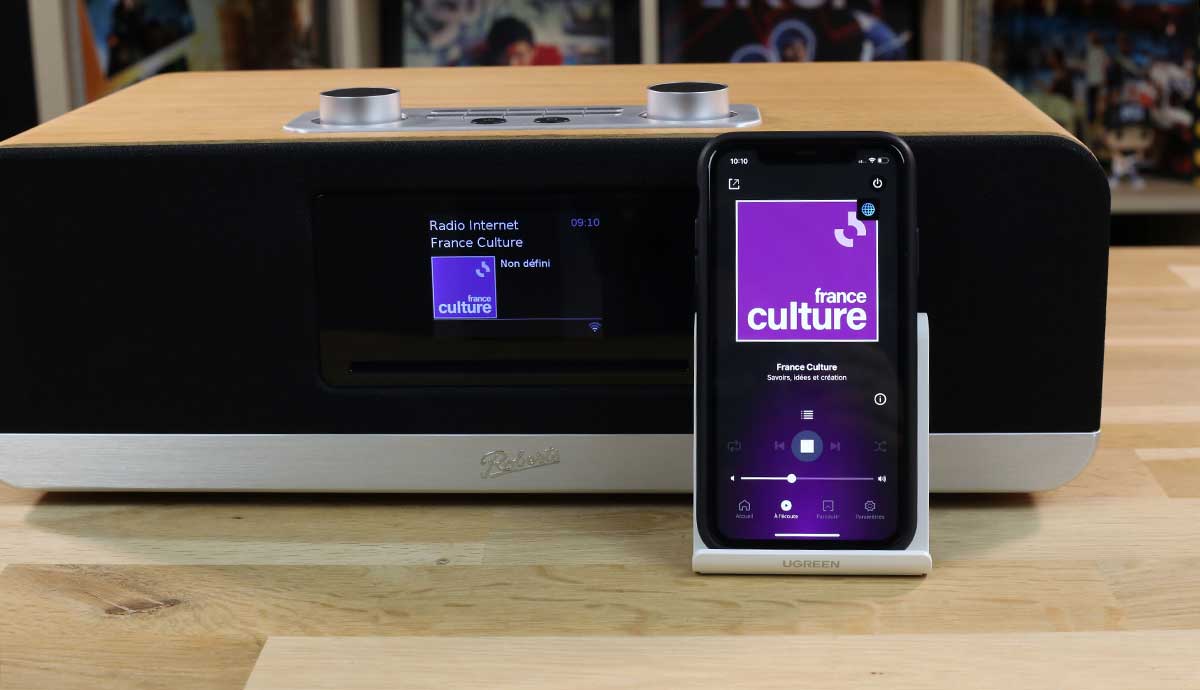 La Roberts Stream 67L dispose d'un triple tuner radio Internet/FM/DAB+