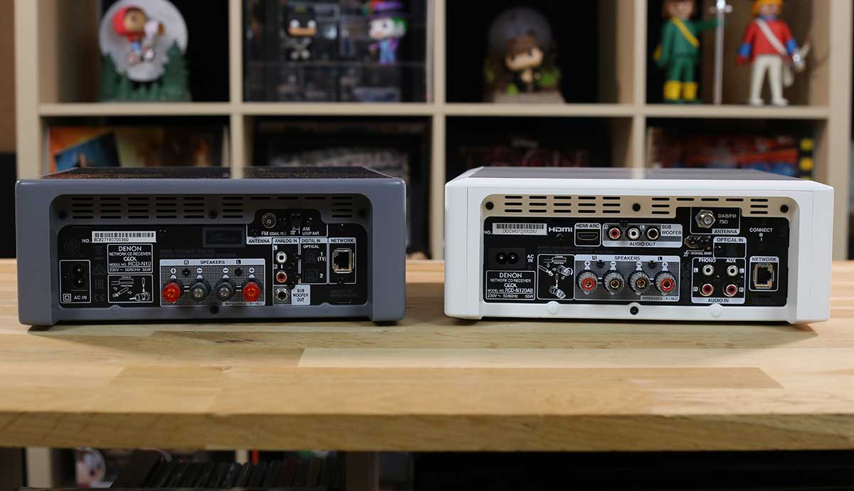 A gauche l'ampli Denon Ceol N10/N11 et à droite le nouveau Ceol N12 A gauche l'ampli Denon Ceol N10/N11 et à droite le nouveau Ceol N12