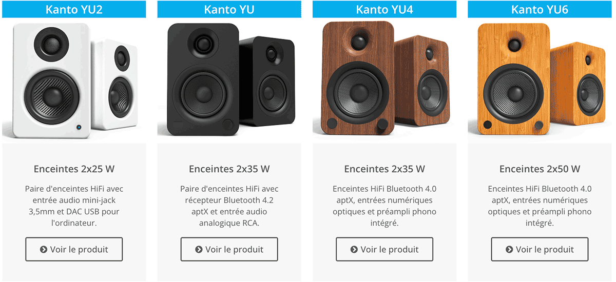 Découvrir toutes les enceintes Kanto sur notre boutique en ligne Découvrir toutes les enceintes Kanto sur notre boutique en ligne