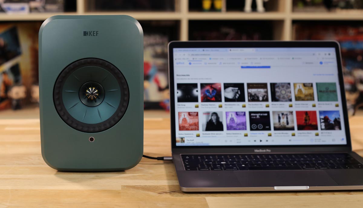 Les enceintes KEF LSX2 LT disposent d'une entrée USB-C pour votre ordinateur Les enceintes KEF LSX2 LT disposent d'une entrée USB-C pour votre ordinateur