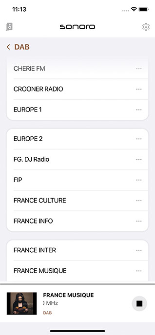 Liste des radios dans un autre ordre