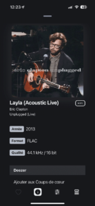 Confirmation du format FLAC 16/44 en qualité CD depuis l'application HEOS