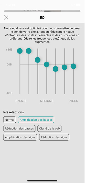 Cette fonction vous donne également la possibilité de créer vos propres réglages en termes d'égalisation Cette fonction vous donne également la possibilité de créer vos propres réglages en termes d'égalisation