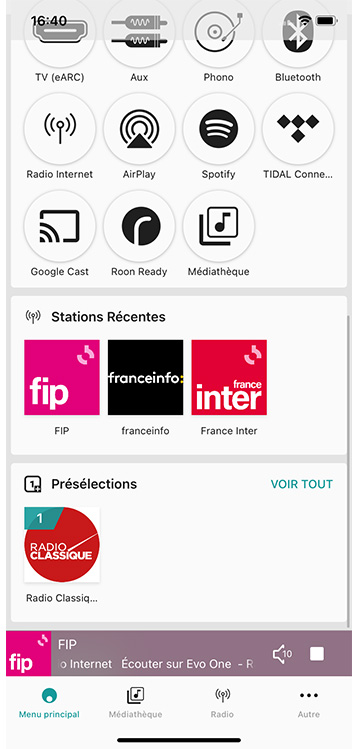 Avec l'avantage de proposer l'accès aux Web radios, EVO One est véritablement tout-en-un. Avec l'avantage de proposer l'accès aux Web radios, EVO One est véritablement tout-en-un.