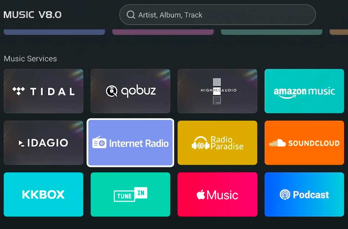 Les principaux services de streaming musicaux sont intégrés d’origine. Les principaux services de streaming musicaux sont intégrés d’origine.