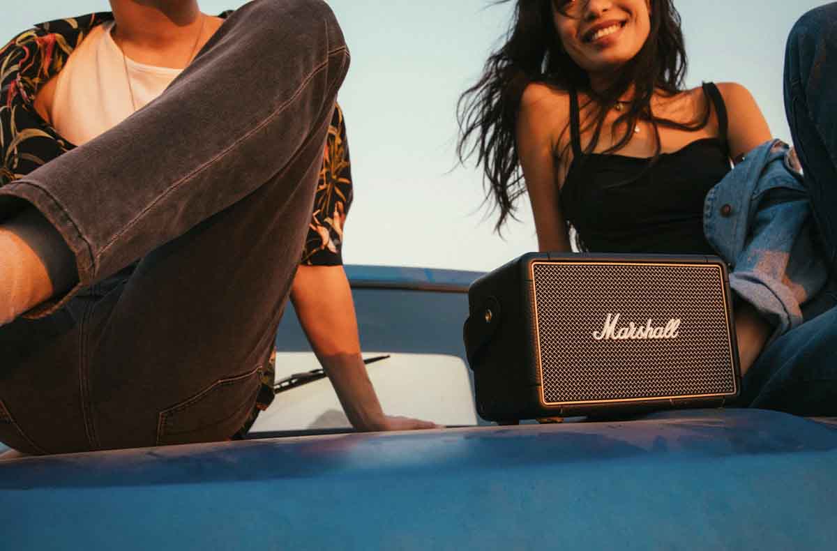 Marshall killburn II black and brass, une enceinte portable bluetooth Marshall killburn II black and brass, une enceinte portable bluetooth