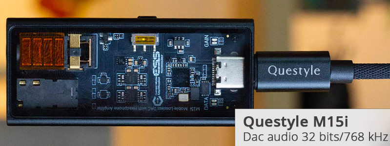 =Questyle M15i : Dac audio USB avec ampli casque 32 bits / 768 kHz