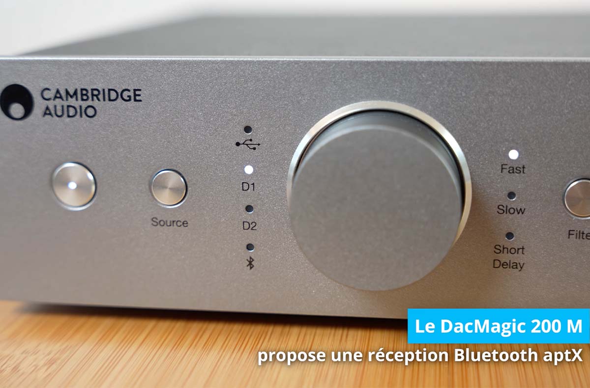 Ce DAC audio doté d’un récepteur Bluetooth convertit sans fil les flux numériques de votre smartphone ou tablette en signal analogique Ce DAC audio doté d’un récepteur Bluetooth convertit sans fil les flux numériques de votre smartphone ou tablette en signal analogique