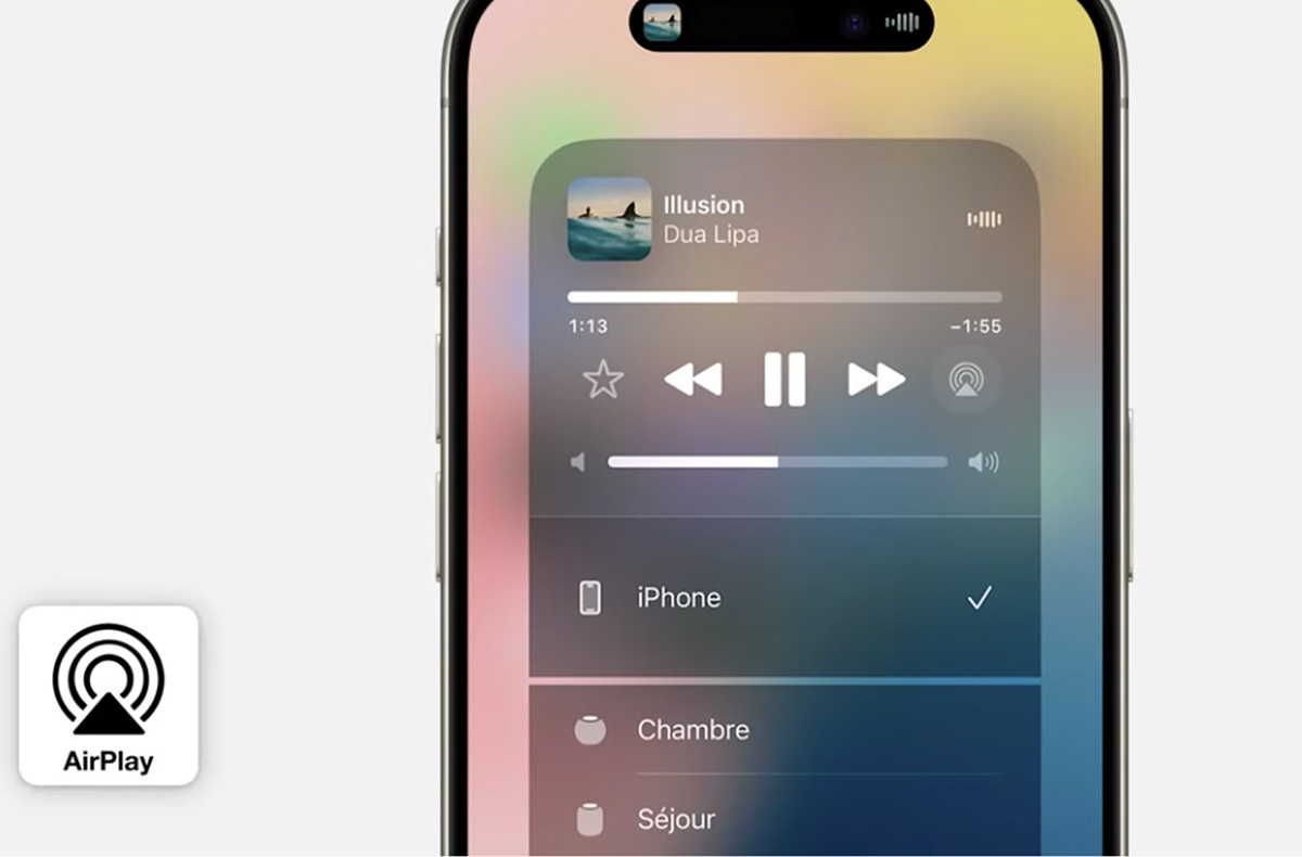 Lecture Apple Music via AirPlay : qualité limitée à 16/44 mais compatible avec de nombreux appareils HiFi.
