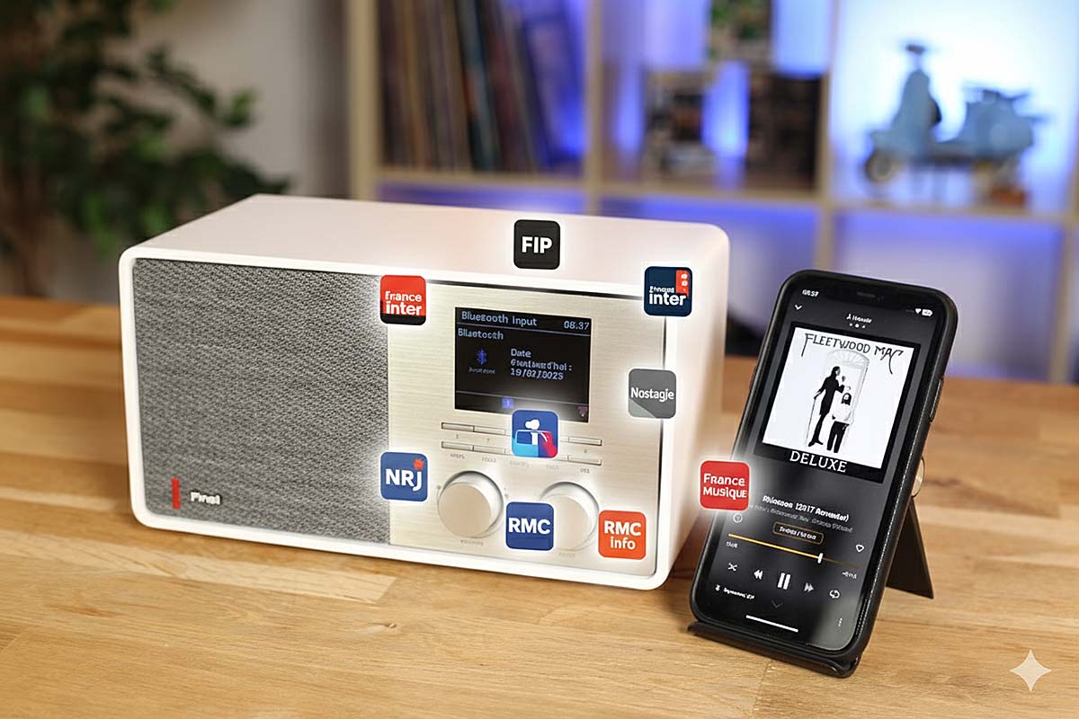 Poste de radio Pinell 301 : triple tuner FM / DAB+ / Internet, Bluetooth, Spotify Poste de radio Pinell 301 : triple tuner FM / DAB+ / Internet, Bluetooth, Spotify