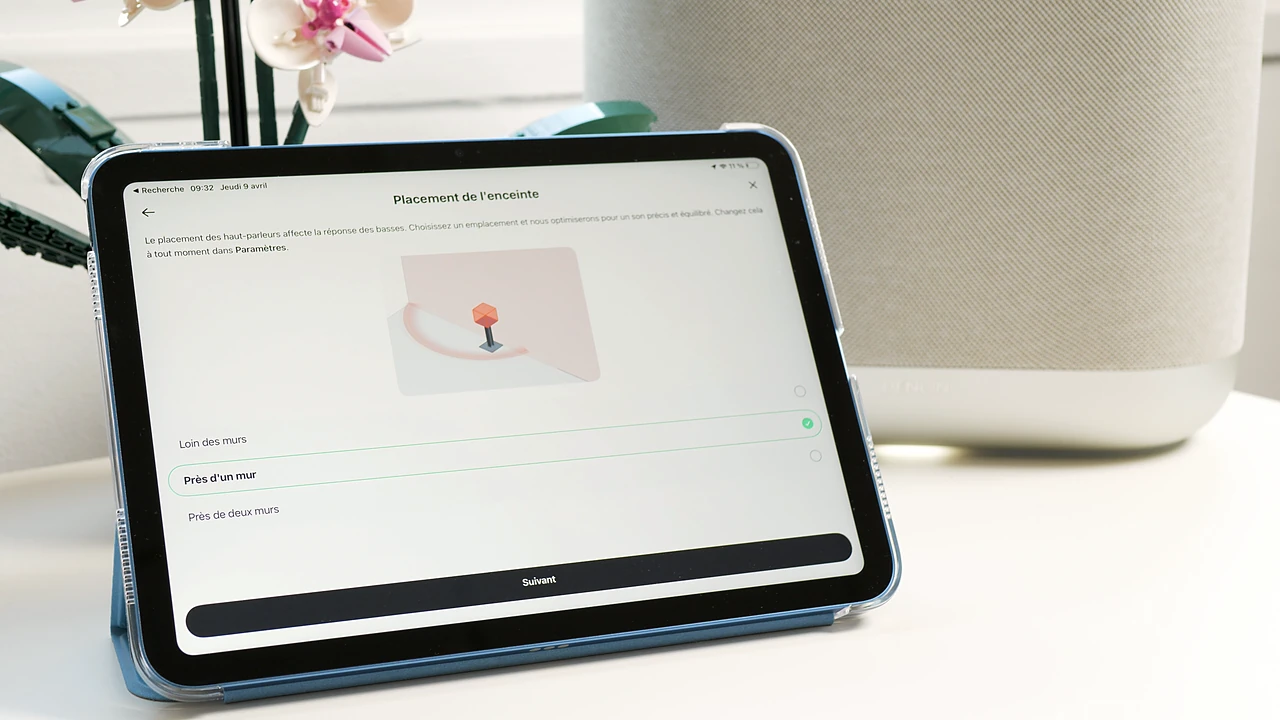 Position de placement dans l'application HEOS